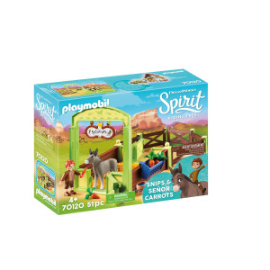 Playmobil® Spirit Snips och Herr Morot med häststall 70120