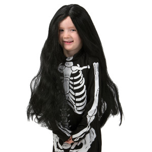 Peruk Barn Lång Svart