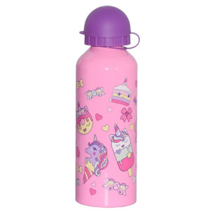 Aluminiumflaska Cupcake Unicorn Rosa
