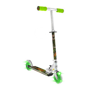 Dinosauruskootteri vilkkuvilla pyörillä