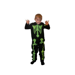 Skeleton costume Glow in the dark 134/140