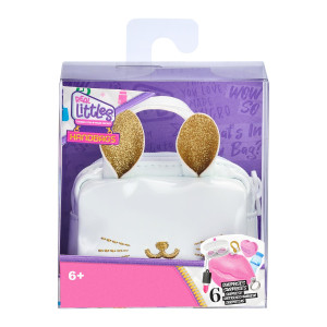 Real Littles Handbags White with gold ears