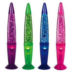 Glitter lamp 33 cm with cord Green