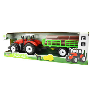 Tractor with timber trailer