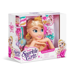Sparkle Girlz Styling Princess Hairstyle Head 50 kpl