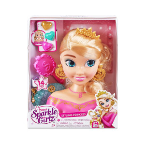 Sparkle Girlz Styling Princess Kampaamopää, 14 osaa