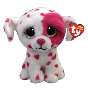 TY Beanie Boos Beau Valkoinen koira sydämellä Reg