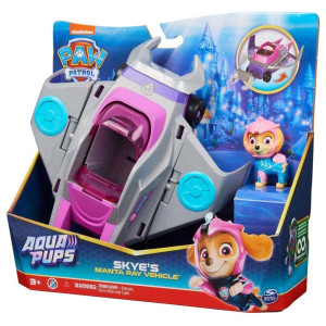 Paw Patrol Aqua Pups Ajoneuvo Skyes Manta Ray