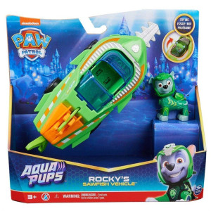 Paw Patrol Aqua Pups Ajoneuvo Rockys Miekkakala