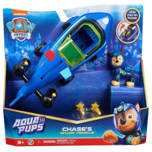Paw Patrol Aqua Pups Ajoneuvo Chases hai