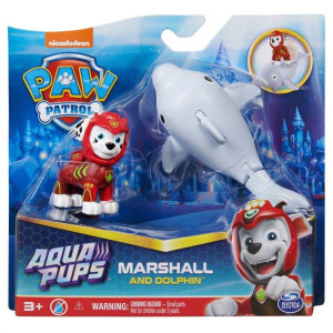 Paw Patrol Aqua Pups Hahmo ja merenelävät Marshall