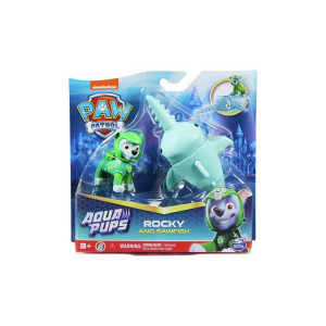 Paw Patrol Aqua Pups Hahmo ja merenelävät Rocky