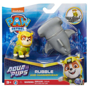 Paw Patrol Aqua Pups Hahmo ja merenelävät Rubble