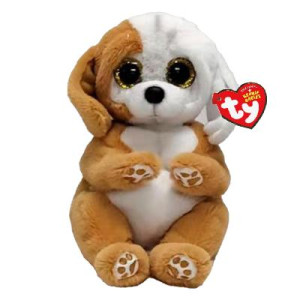 TY Beanie Bellies Ruggles Ruskea/valkoinen koira reg