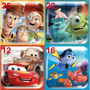 Educa Disney Pixar 4-pack Puzzle 12-16-20-25 pieces