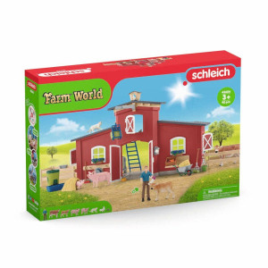 schleich® FARM WORLD Red Barn with Animals and Accessories 42606