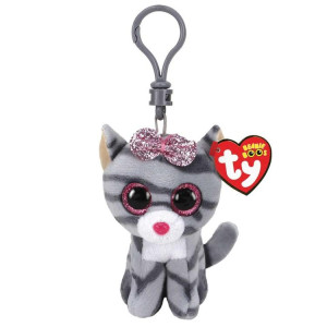 TY Beanie Boos Clip KIKI kissan harmaa