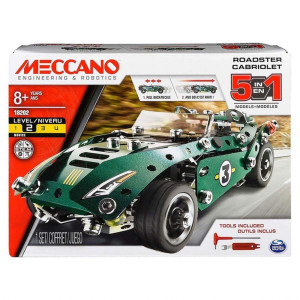 Meccano 5 in 1 Model Set Roadster Cabriolet 18202