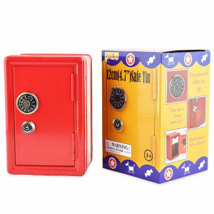 Kassakaappi koodilla ja avaimella punainen