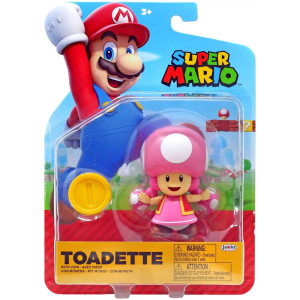 Super Mario Figur 10cm Toadette with Coin