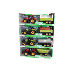 Traktori ja puutavaraperävaunu