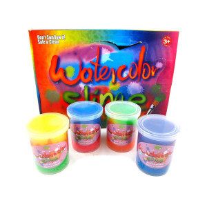 3 färgat slime gul, orange & grön