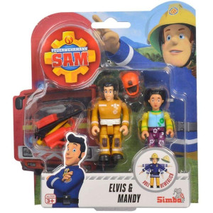 Brandman Sam Figuurit 2 kpl pakkaus Elvis & Mandy lisävarusteiden kanssa