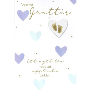 Grattiskort Nyfödd Blå Fötter