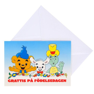 Grattiskort Bamse Liggande