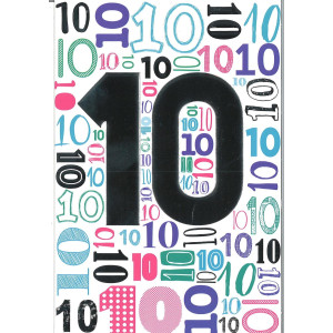 Grattiskort 10 år Multifärg