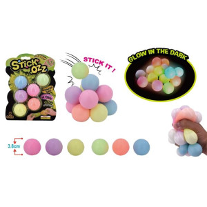 Stick Ooz Sticky Squeeze Glow in the dark 6-pcs