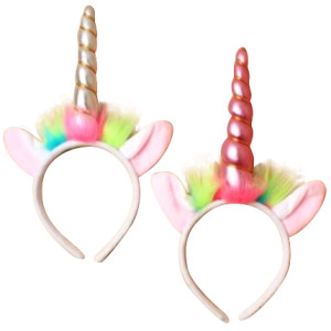 Diadem Enhörning Rosa