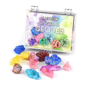 Rainbow Crystal Geodes laatikossa