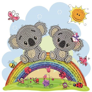 Crystal Card Kit 18x18cm Koala
