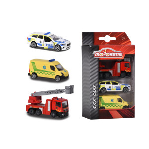 Majorette Pelastusajoneuvon metallinen 3-pakkaus