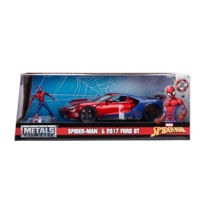 Marvel Spiderman 2017 Ford GT figuurilla Metal 1:24
