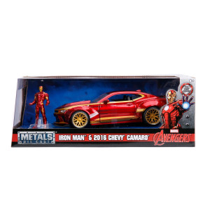 Marvel Iron Man 2016 Chevy Camaro figuurilla Metal 1:24