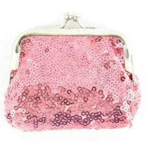 Kukkaro paljetti Vaaleanpunainen