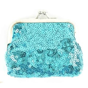 Kukkaro paljetti Sininen