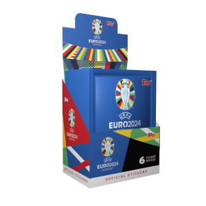 EURO 2024 Stickers Booster Pack Täysi laatikko