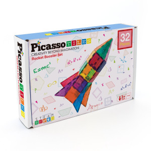 Picasso Tiles Rocket Booster Magnetic Tiles setti 32 kpl