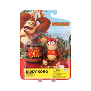 Donkey Kong Figure 10cm Diddy Kong with DK Barrel