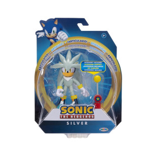 Sonic 10cm Modern Silver with Yellow Checkpoint