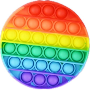 Pop it Push Pop Bubble Sateenkaari Pyöreä