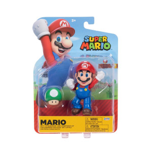 Super Mario Hahmo 10cm W40 Mario with 1-up mushroom