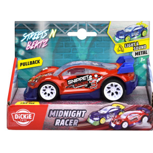 Dickie Toys Midnight Racer Pullback Auto Punainen