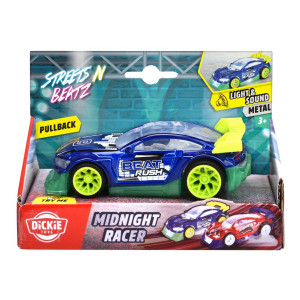 Dickie Toys Midnight Racer Pullback Auto Sininen