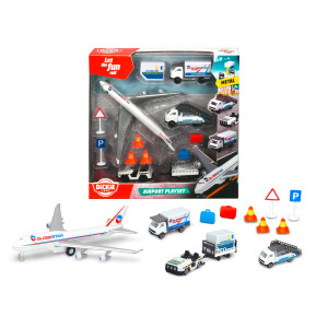 Dickie Toys Lentokenttä leikkisetti 13 kpl