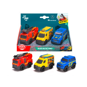 Dickie Toys Micro Pelastusajoneuvot 3-pack