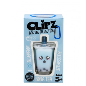 Clipz Boba Tea Bag Tag Blueberry Turkoosi